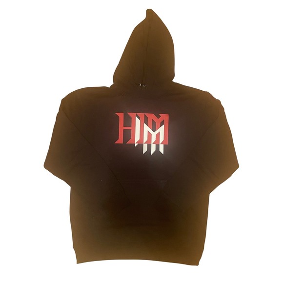 I'M HIM Custom Logo Black Hoodie Men's Casual Streetwear - Picture 3 of 6